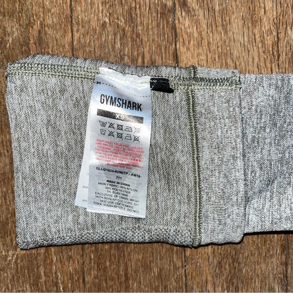 Grey/olive marl Gymshark Leggings - Picture 5 of 5